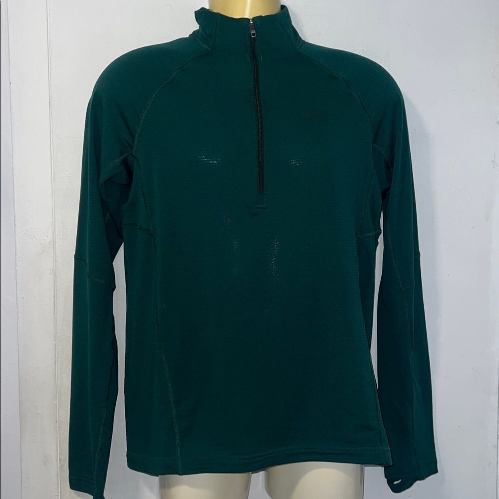 REI Co-op Hunter Green 1/4 Zip Base layer Top-M